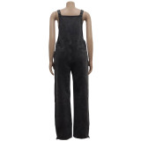 Fashion all-match wide-leg denim loose overalls