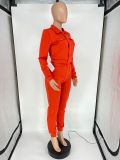 Solid Color Push Button Air Layer Casual Suit