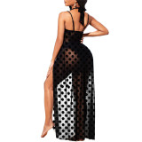 Sexy perspective sexy polka dot blouse skirt