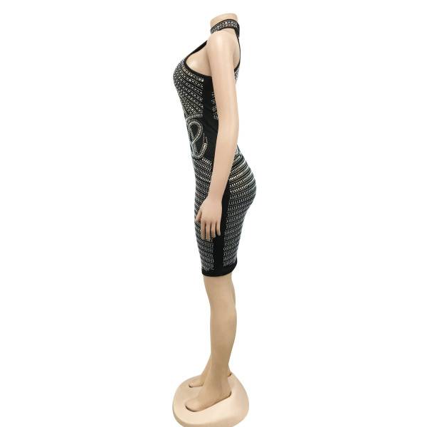 Fashion women's sexy tight-fitting hot drill halter dress women's
