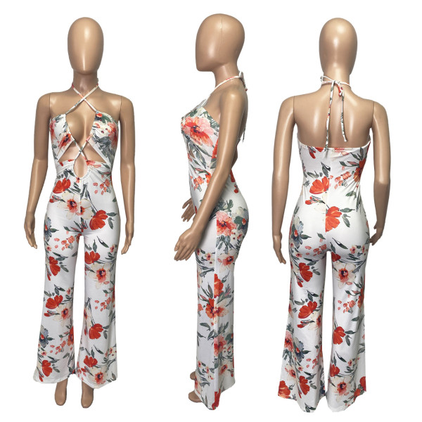 Beach Resort Lace Up Sexy Jumpsuit