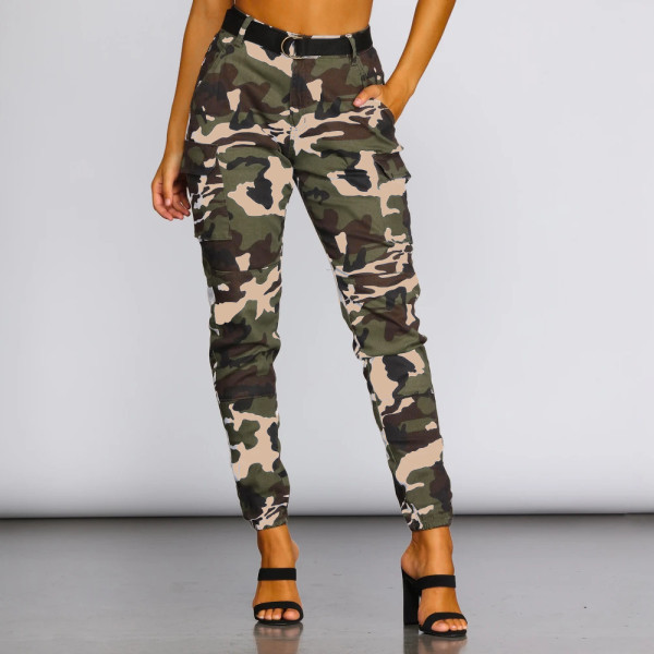 Stylish Slim Fit Camo Print Casual Pennies