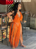 Ladies Beach Skirt Handmade Crochet Jumpsuit Fringe Skirt