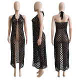 Sexy perspective sexy polka dot blouse skirt