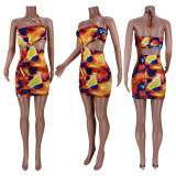 Fashion Sexy Print Wrap Dress