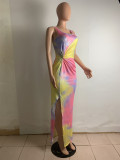 Women's Tie Dye Contrast Dress