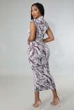Fashion Print Short Sleeve Dress