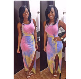 Women's Tie Dye Contrast Dress