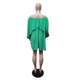 drawstring irregular dress