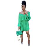 drawstring irregular dress