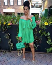 drawstring irregular dress