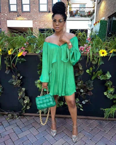 drawstring irregular dress