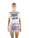 Women's Fashion Alphabet Graffiti Positioning Print Street Hipster