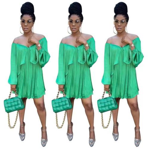 drawstring irregular dress