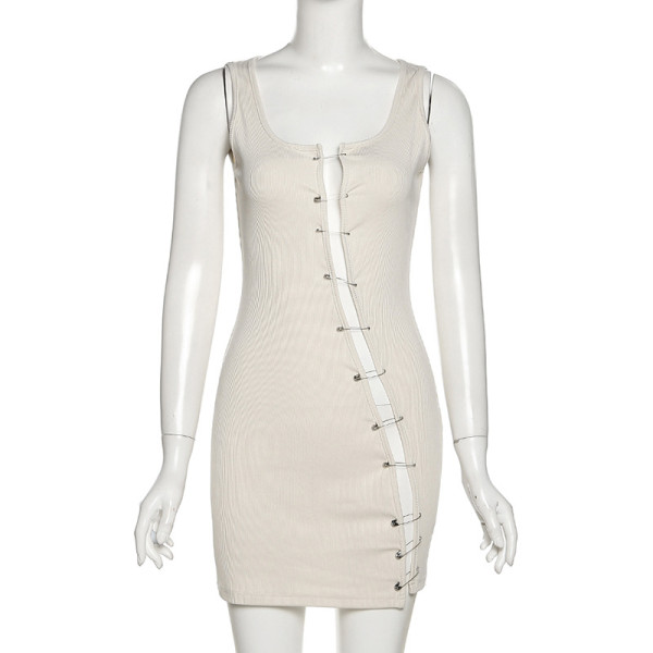 Fashion Hollow Out Women's Shoulder Strap Solid Color Pin Slim Bag Hip Dress Short Skirt Women