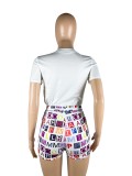 Women's Fashion Alphabet Graffiti Positioning Print Street Hipster