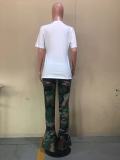 Printed Letter Drape Top