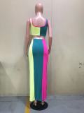 Fashionable pit strip stitching bright skirt suit