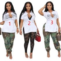 Printed Letter Drape Top Printed Letter Drape Top