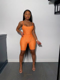 Fashion sexy suspenders shiny two-piece set