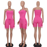 Fashion sexy sling tassel two-piece set