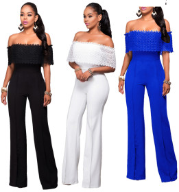 Fashion Ladies Loose Casual Jumpsuit Side Zipper Fashion