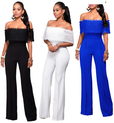 Fashion Ladies Loose Casual Jumpsuit Side Zipper Fashion