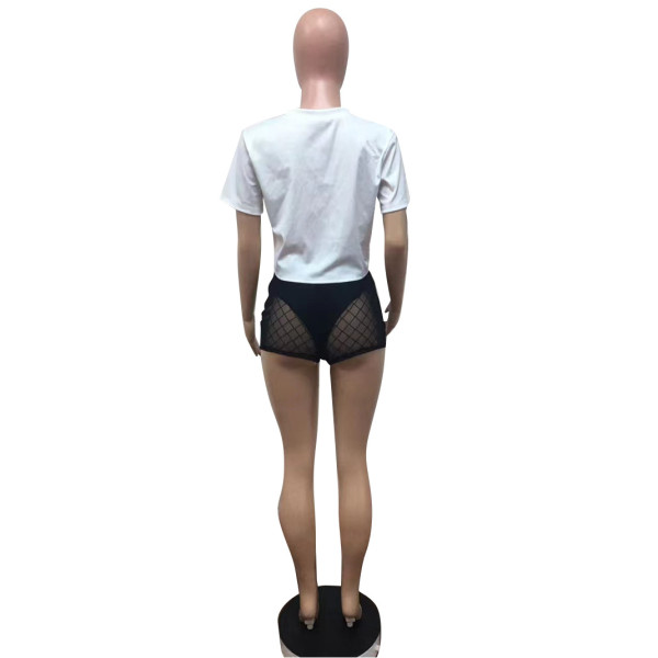 Casual Two Piece Fashion Sexy Fishnet Pants