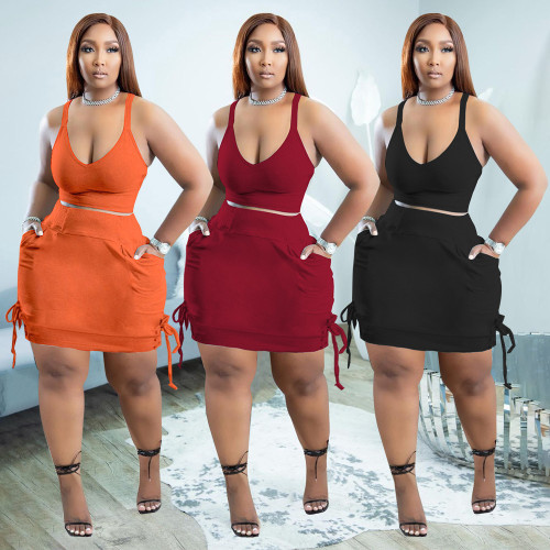 Women's Casual Suit Fat Woman Plus Size Skirt Suit