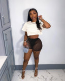 Casual Two Piece Fashion Sexy Fishnet Pants
