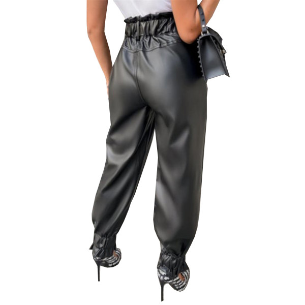 pu leather trousers