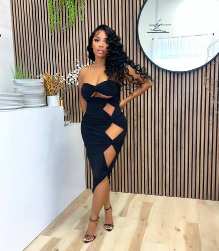 solid color dress