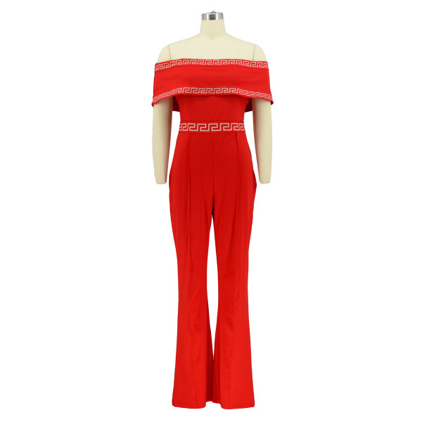 Women's Jumpsuit Sexy One-Shoulder Jumpsuit Webbing Short Sleeve Spring Summer