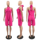 Women's Solid Off Shoulder Shorts Jumpsuit