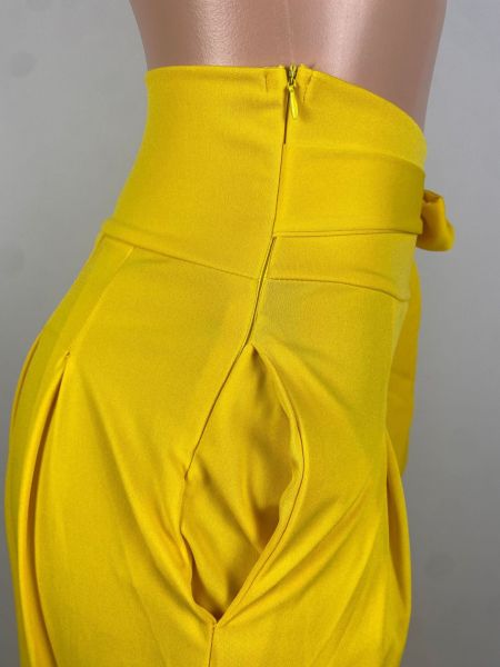 High Waist Tie Casual Wide Leg Pants