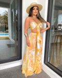 Sexy Print Tie Dye Two Piece