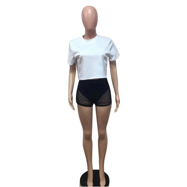Casual Two Piece Fashion Sexy Fishnet Pants