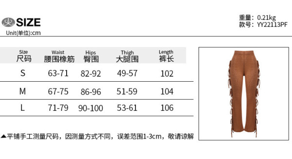 Side Banding Wide Leg Pants Personality Design Temperament Commuter Pants