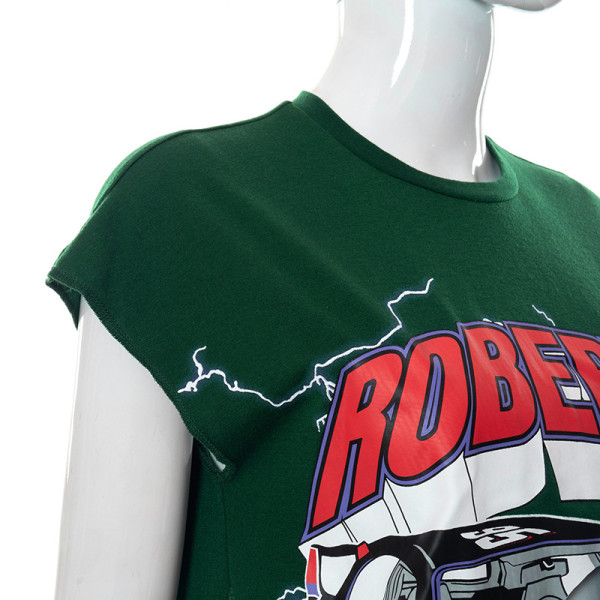 Printed Hip Hop Street Slit Casual Short Sleeve T-Shirt