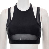 Sexy Vest Tight High Waist Hip Raise Hollow Shorts Suit