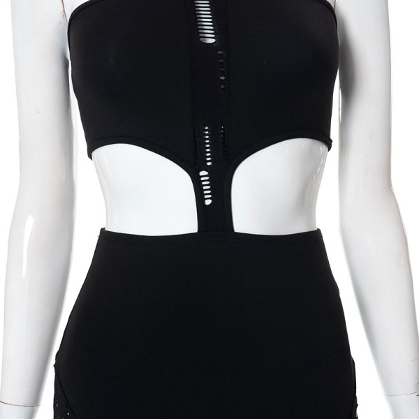 Sexy Sleeveless Cutout Skinny Hip Lift Bodysuit