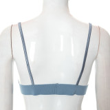 Sexy suspenders high waist slim fit open back trousers suit