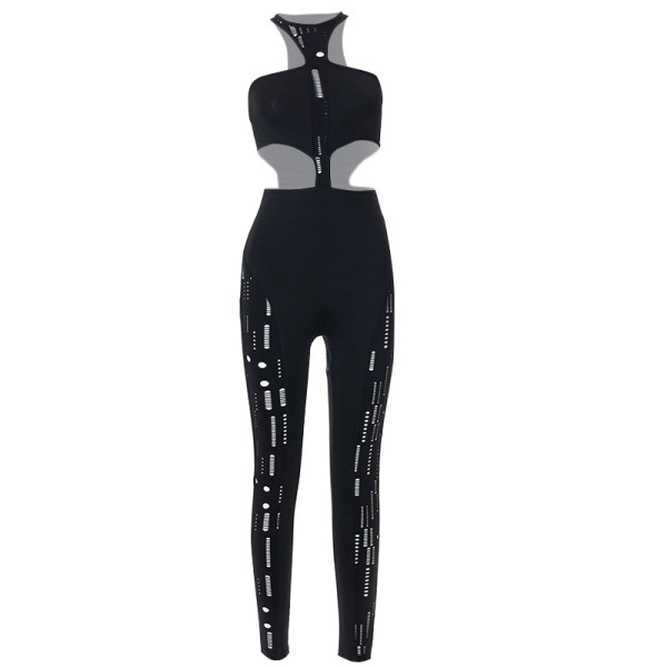 Sexy Sleeveless Cutout Skinny Hip Lift Bodysuit