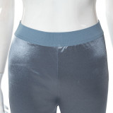Sexy suspenders high waist slim fit open back trousers suit