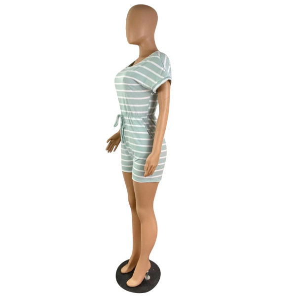 striped zip-tie tunic