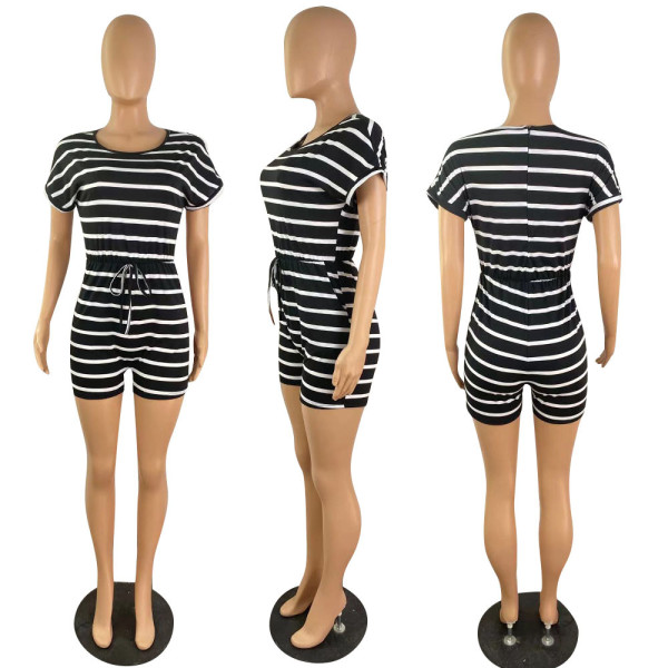 striped zip-tie tunic