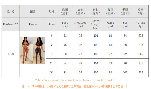 Hot-Drilled Stretch Mesh Bikini Four-Piece Swimsuit