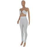Sexy Polyester Lingerie Pants Multicolor Two Piece Set
