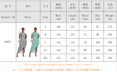women's striped off shoulder irregular dress