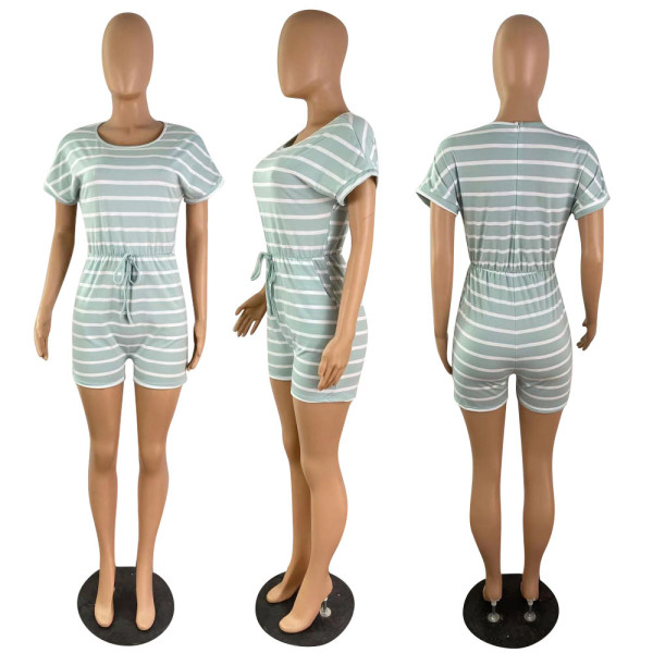 striped zip-tie tunic